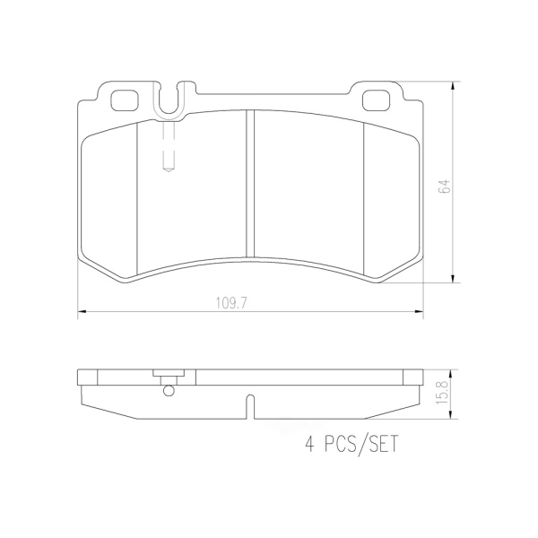 brembo Premium Ceramic Rear Disc Brake Pads P50061N