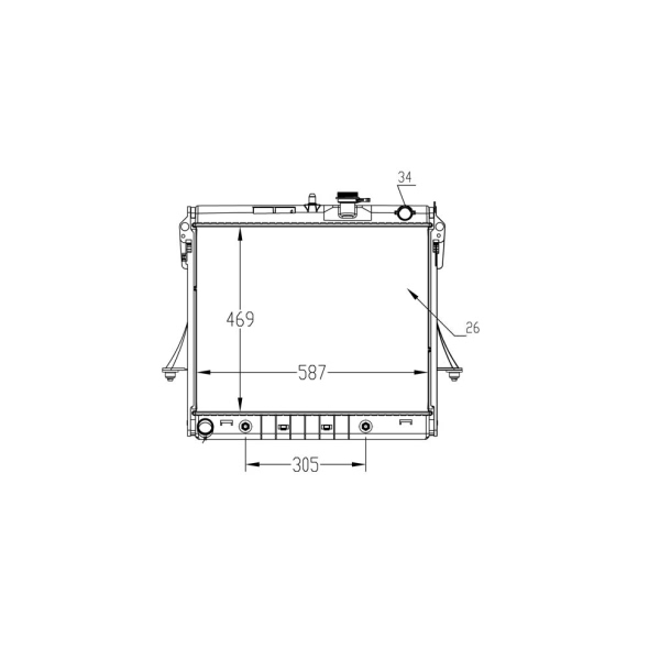 TYC Engine Coolant Radiator 2855