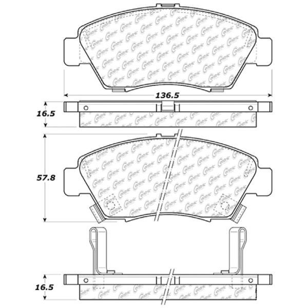 Centric Posi Quiet™ Ceramic Front Disc Brake Pads 105.09481