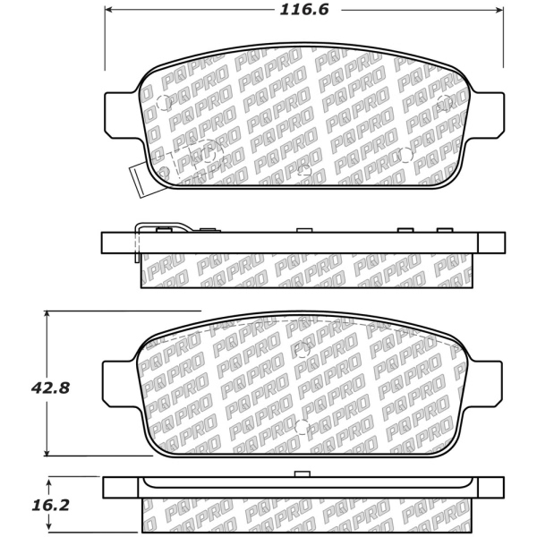 Centric Posi Quiet Pro™ Ceramic Rear Disc Brake Pads 500.14680