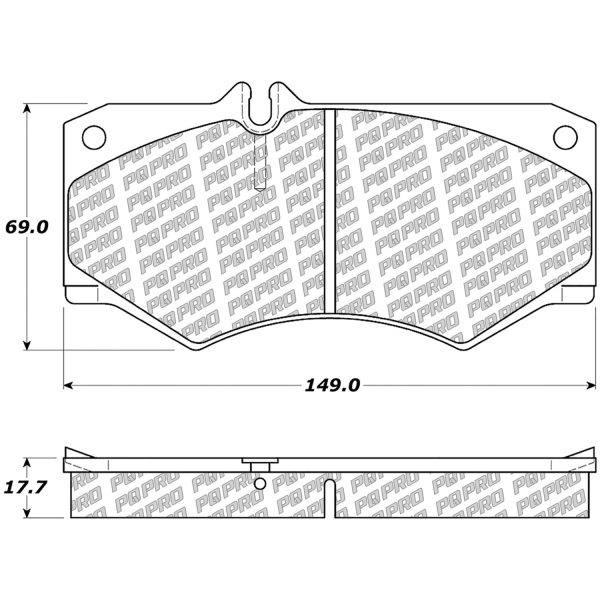 Centric Posi Quiet Pro™ Semi-Metallic Front Disc Brake Pads 500.09270
