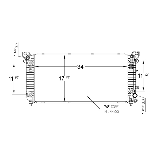 TYC Engine Coolant Radiator 13396