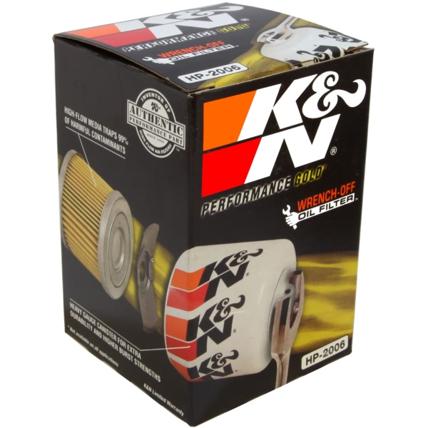 K&N Performance Gold™ Wrench-Off Oil Filter HP-2006