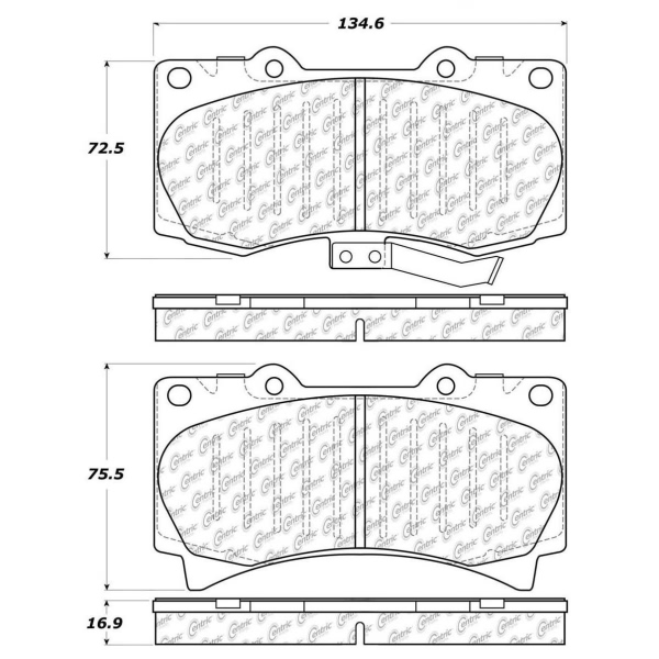 Centric Posi Quiet™ Ceramic Front Disc Brake Pads 105.11190