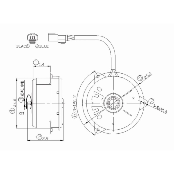 TYC Engine Cooling Fan Motor 631000