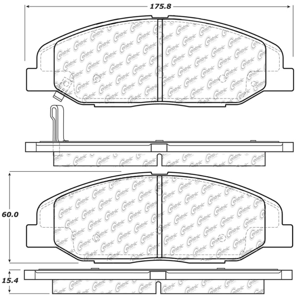 Centric Posi Quiet™ Ceramic Front Disc Brake Pads 105.13320