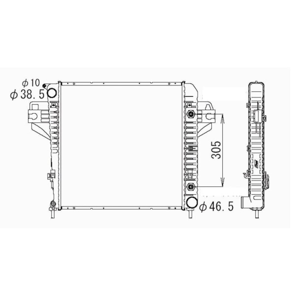 TYC Engine Coolant Radiator 2481