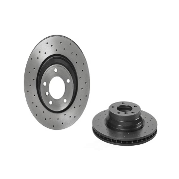 brembo Premium Xtra Cross Drilled UV Coated 1-Piece Front Brake Rotors 09.A259.1X