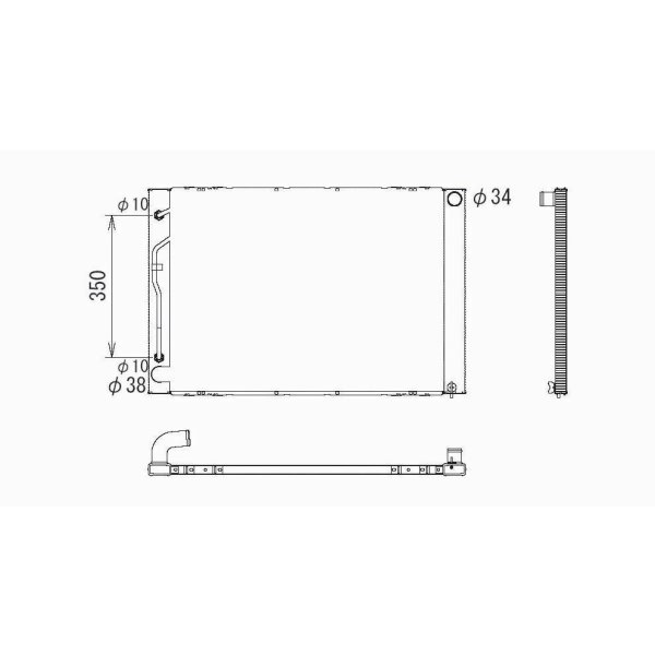 TYC Engine Coolant Radiator 2682