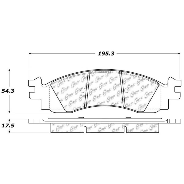 Centric Posi Quiet™ Extended Wear Semi-Metallic Front Disc Brake Pads 106.11580