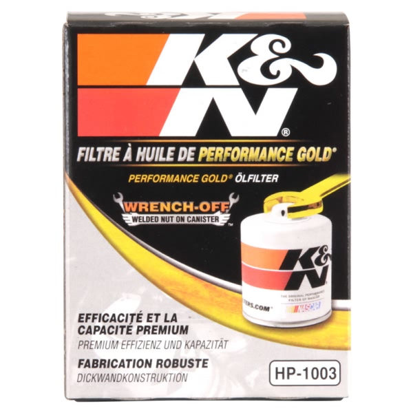 K&N Performance Gold™ Wrench-Off Oil Filter HP-1003