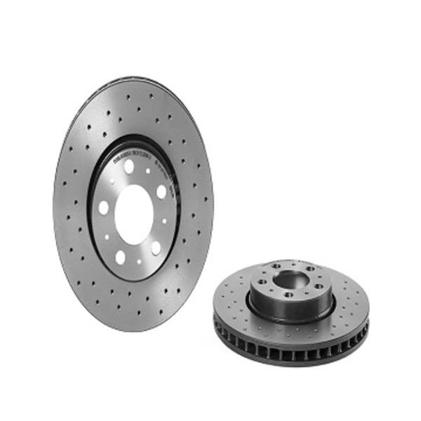 brembo Premium Xtra Cross Drilled UV Coated 1-Piece Front Brake Rotors 09.8633.1X