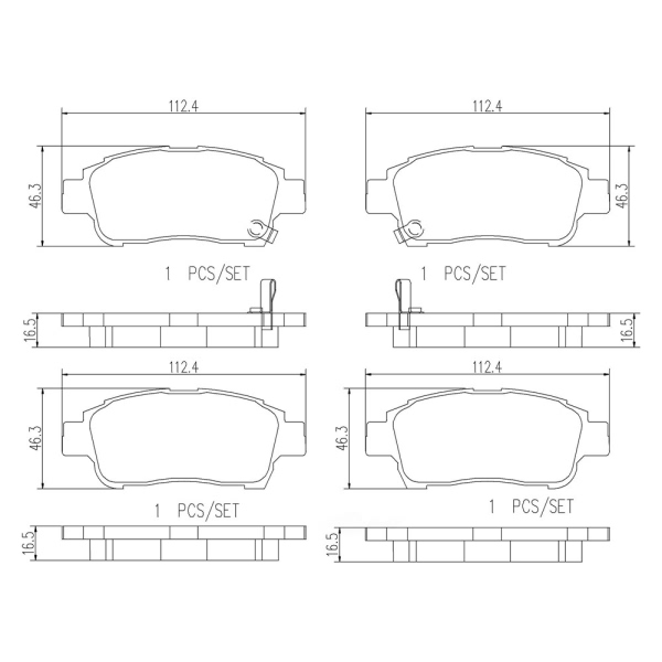 brembo Premium Ceramic Front Disc Brake Pads P83050N