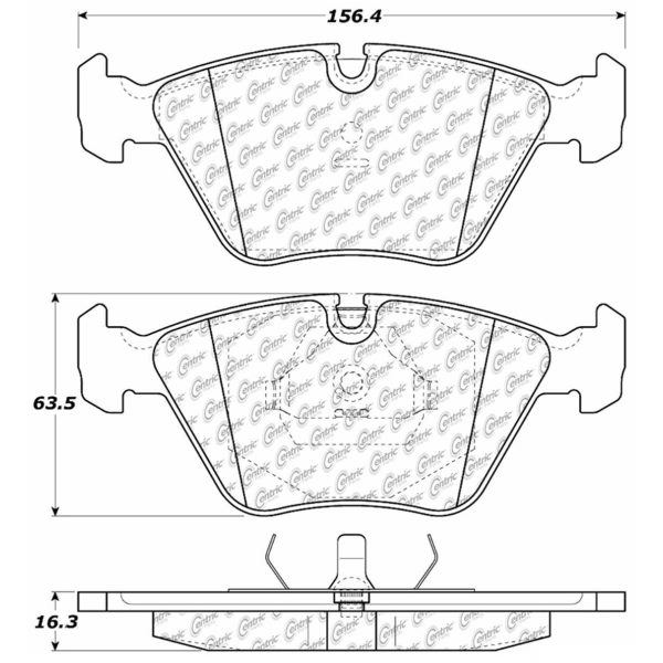 Centric Premium Ceramic Front Disc Brake Pads 301.03941