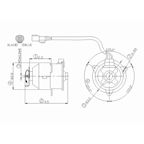 TYC Driver Side Engine Cooling Fan Motor 630840