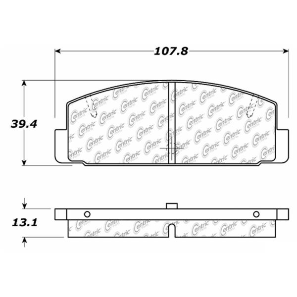 Centric Premium™ Semi-Metallic Brake Pads With Shims And Hardware 300.03320