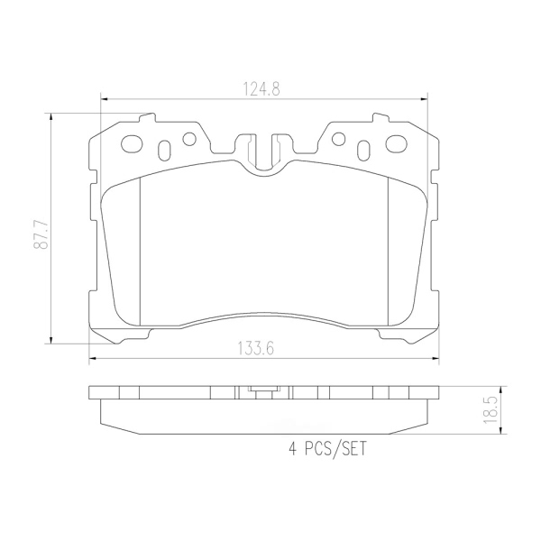 brembo Premium Ceramic Front Disc Brake Pads P83075N