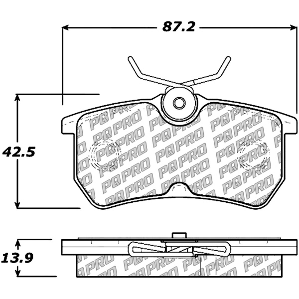 Centric Posi Quiet Pro™ Semi-Metallic Rear Disc Brake Pads 500.08860