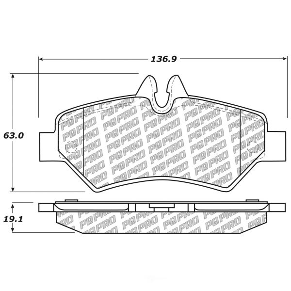 Centric Posi Quiet Pro™ Semi-Metallic Rear Disc Brake Pads 500.13170