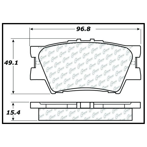 Centric Premium Ceramic Rear Disc Brake Pads 301.12120