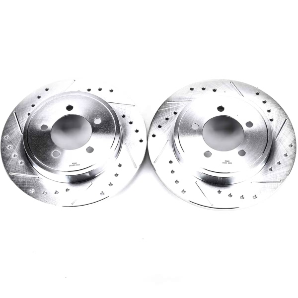 Power Stop PowerStop Evolution Performance Drilled, Slotted& Plated Brake Rotor Pair AR8587XPR