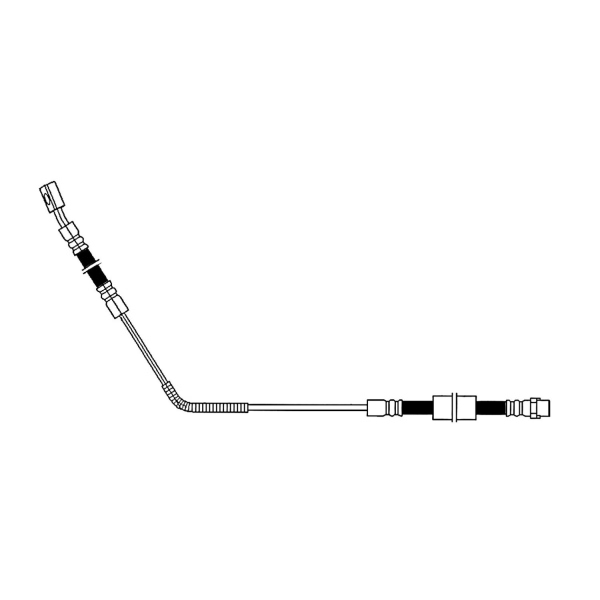 Centric Rear Passenger Side Brake Hose 150.22011