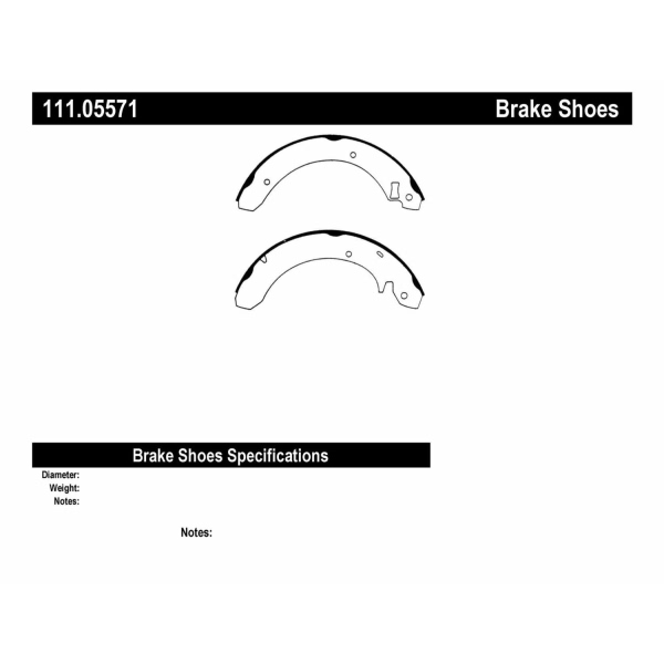 Centric Premium™ Brake Shoes 111.05571
