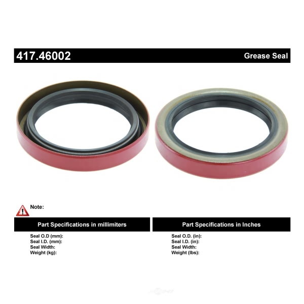 Centric Premium™ Oil Wheel Seal 417.46002