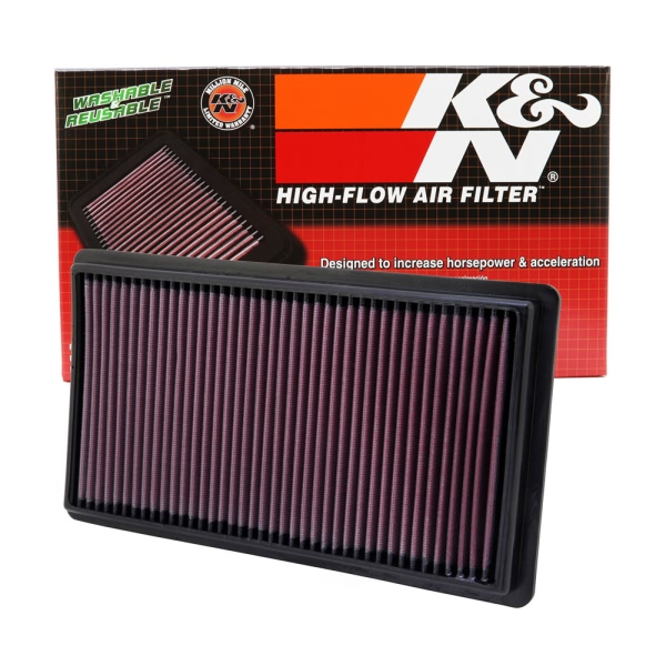 K&N 33 Series Panel Red Air Filter （12" L x 6.75" W x 0.938" H) 33-2395