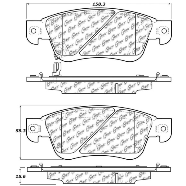 Centric Posi Quiet™ Ceramic Front Disc Brake Pads 105.12870