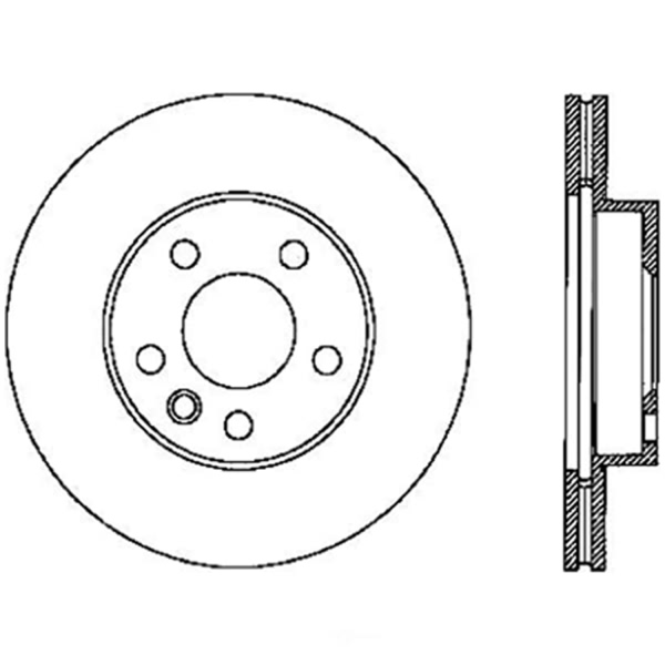 Centric Premium Vented Front Brake Rotor 125.33074