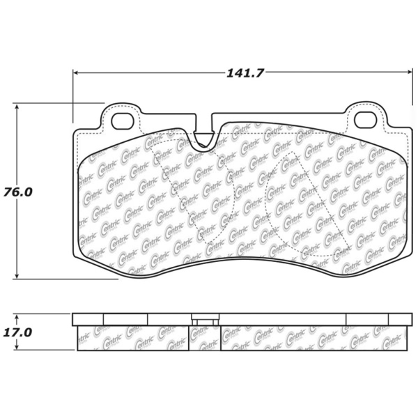 Centric Posi Quiet™ Ceramic Front Disc Brake Pads 105.12230