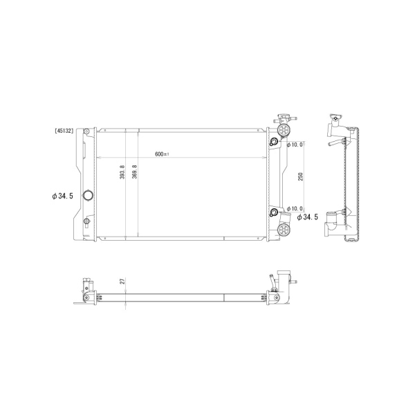 TYC Engine Coolant Radiator 13049