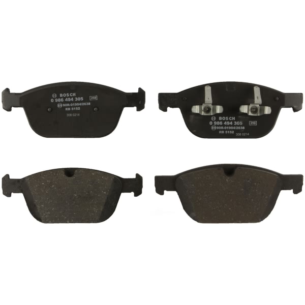 Bosch EuroLine™ Semi-Metallic Front Disc Brake Pads 0986494305