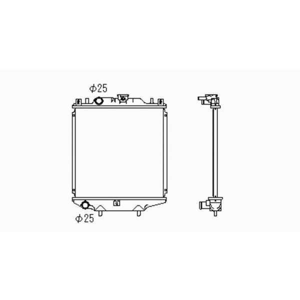 TYC Engine Coolant Radiator 2265