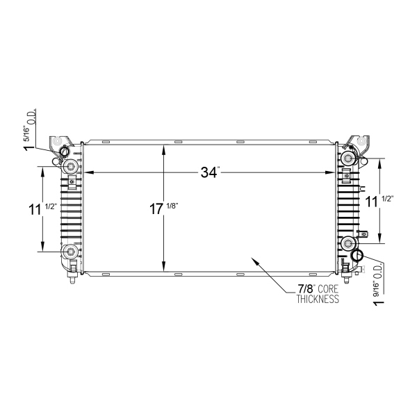 TYC Engine Coolant Radiator 13397