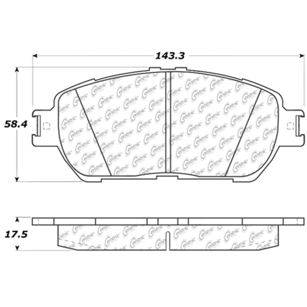 Centric Posi Quiet™ Ceramic Front Disc Brake Pads 105.09061