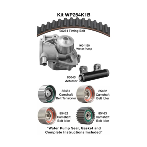 Dayco Timing Belt Kit With Water Pump WP254K1B