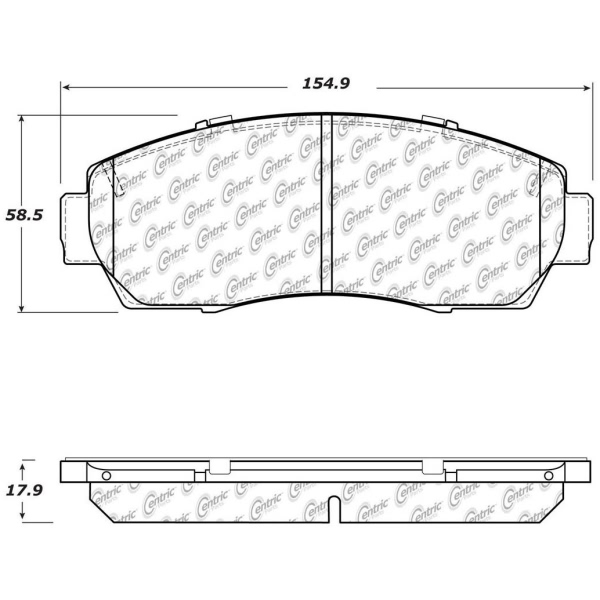 Centric Premium Ceramic Front Disc Brake Pads 301.15210