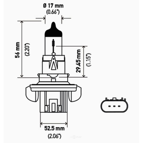 Hella H13Sb Standard Series Halogen Light Bulb H13SB