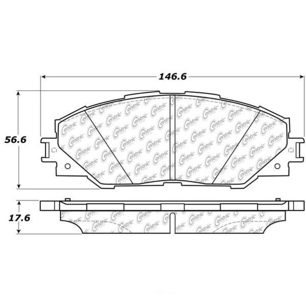 Centric Posi Quiet Pro™ Ceramic Front Disc Brake Pads 500.12110