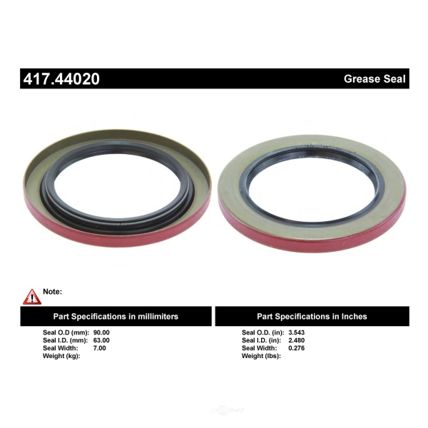 Centric Premium™ Axle Shaft Seal 417.44020