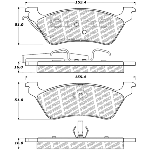 Centric Posi Quiet Pro™ Semi-Metallic Rear Disc Brake Pads 500.08580