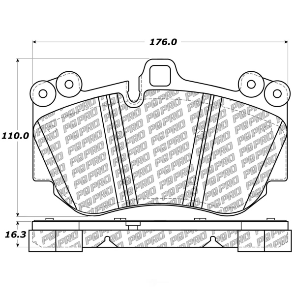 Centric Posi Quiet Pro™ Semi-Metallic Front Disc Brake Pads 500.11300