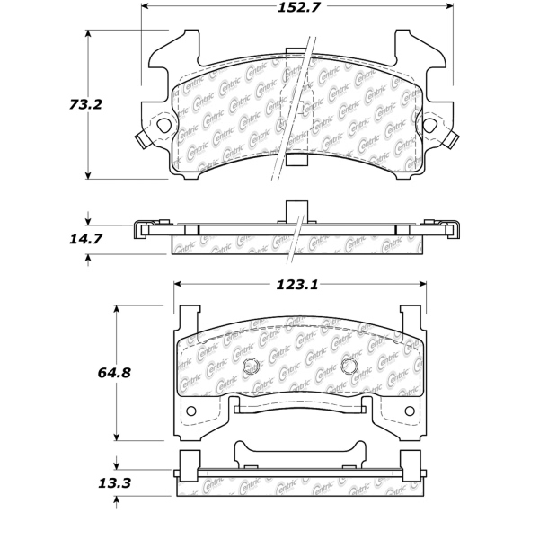 Centric Posi Quiet™ Ceramic Front Disc Brake Pads 105.01540