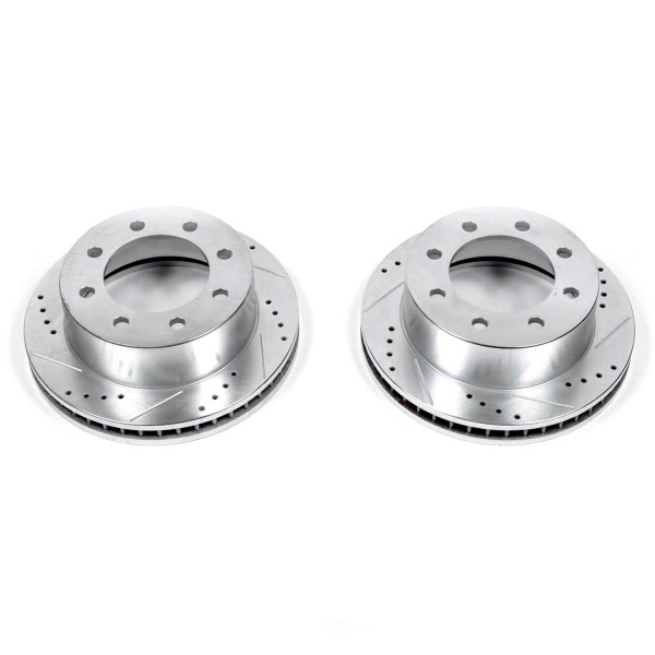 Power Stop PowerStop Evolution Performance Drilled, Slotted& Plated Brake Rotor Pair AR8746XPR