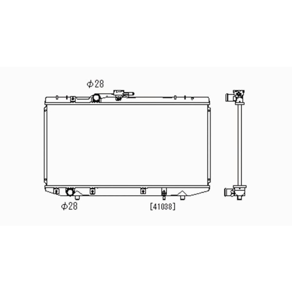 TYC Engine Coolant Radiator 2695