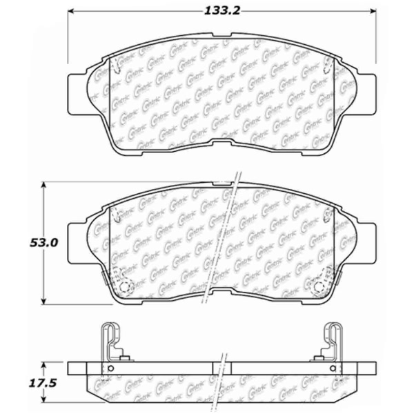 Centric Posi Quiet™ Ceramic Front Disc Brake Pads 105.05621