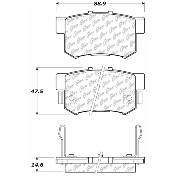 Centric Premium Ceramic Front Disc Brake Pads 301.05370