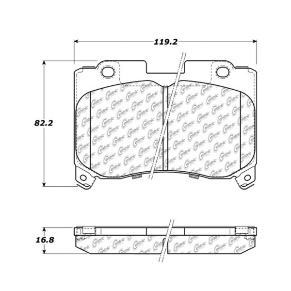 Centric Posi Quiet™ Ceramic Front Disc Brake Pads 105.06290